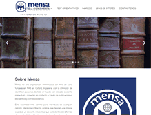 Tablet Screenshot of mensa.com.ar