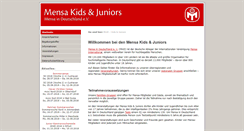 Desktop Screenshot of kids.mensa.de