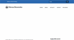 Desktop Screenshot of mensa.sk