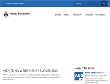 Tablet Screenshot of mensa.sk